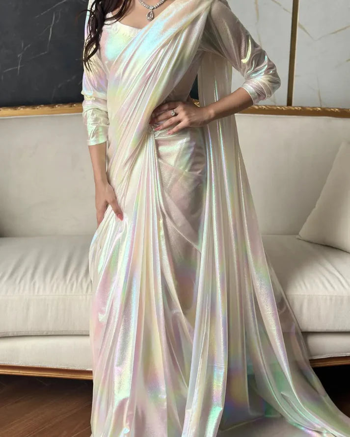 Shimmering Rainbow Saree