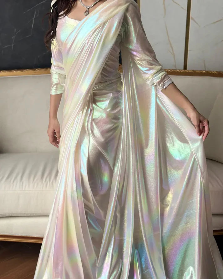Shimmering Rainbow Saree