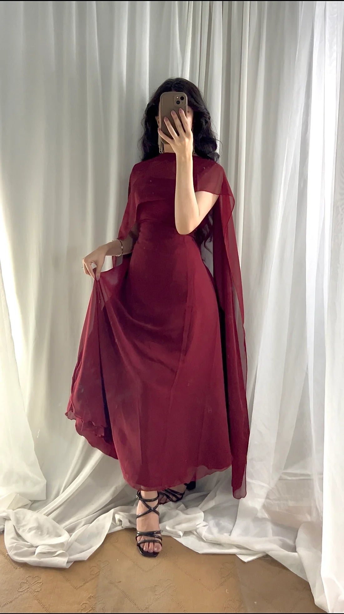 Sleeveless Chiffon Dress Set