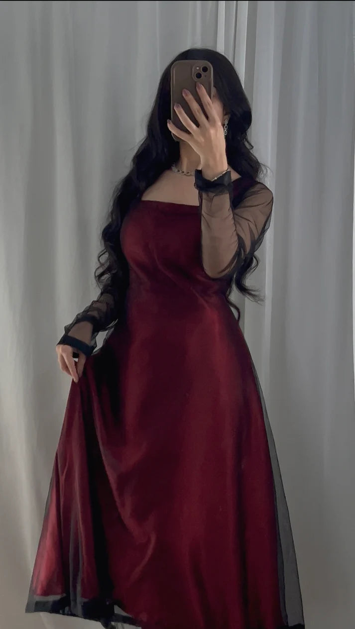 Black net.mehrun silk.mexi