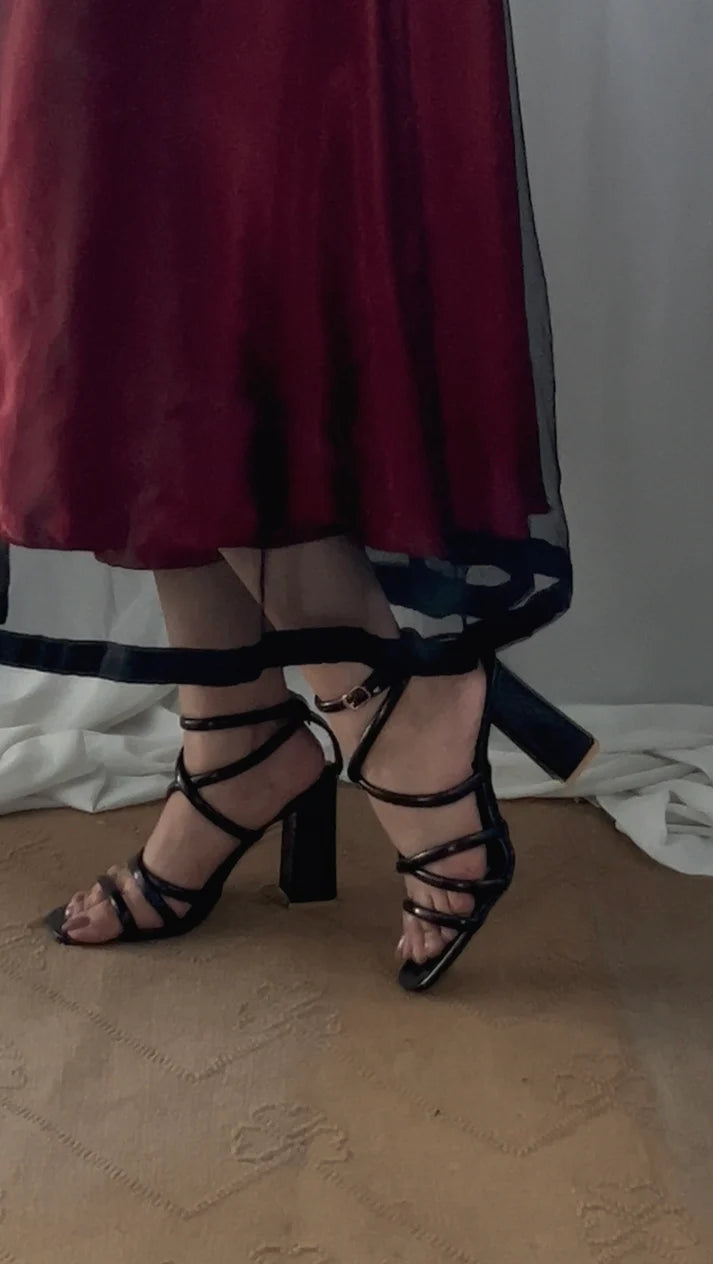 Black net.mehrun silk.mexi