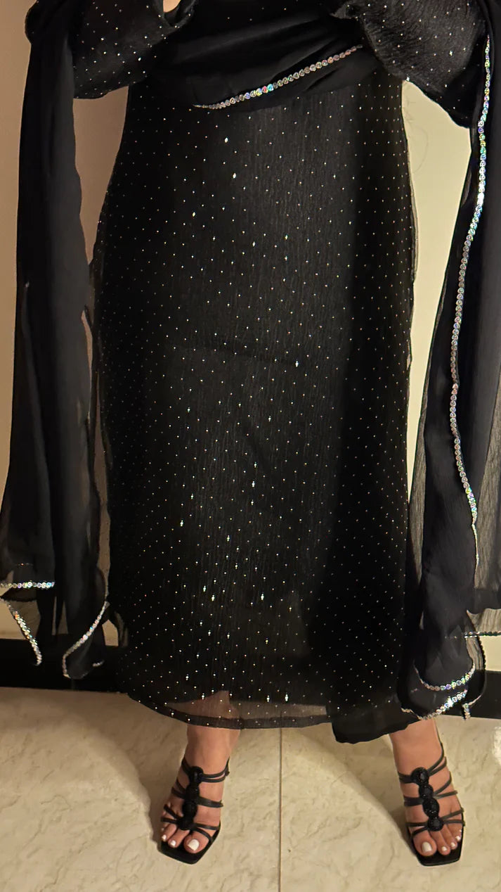 Black Dress With Dupatta