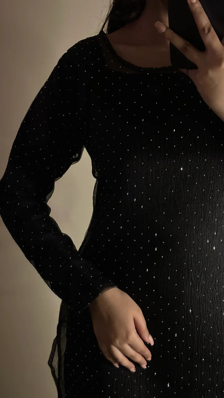 Black Dress With Dupatta