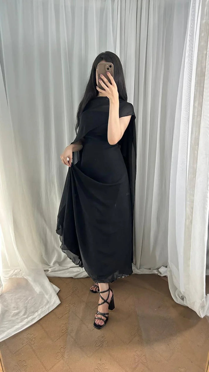 Sleeveless Chiffon Dress Set